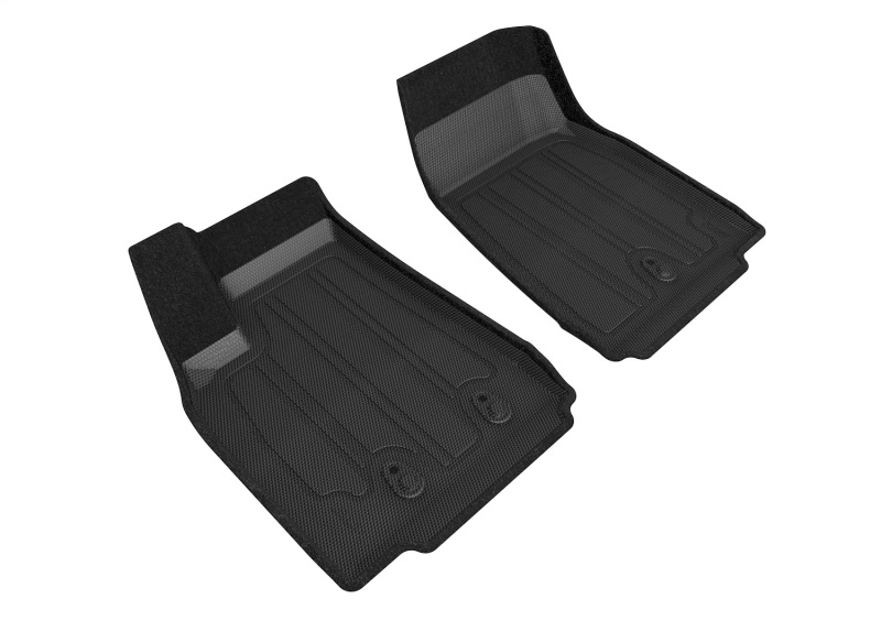 Tesla Model X Floor Mat - Front - 3D MAXpider - Elegant Hybrid - Black - `16-`21 Tesla Model X Floor Mat - Front - 3D MAXpider - Elegant Hybrid - Black - `16-`21